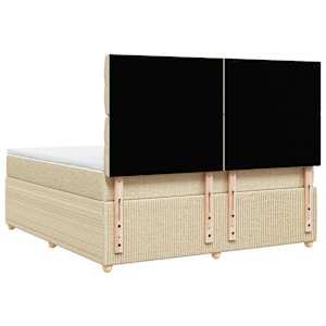 Box spring postel s matrací krémová 180x200 cm textil - obrázek 8