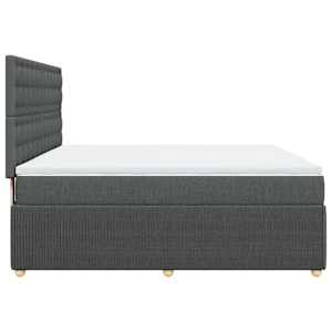 Box spring postel s matrací tmavě šedá 180x200 cm textil - obrázek 7