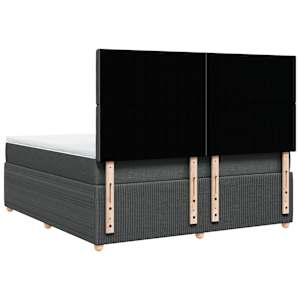 Box spring postel s matrací tmavě šedá 180x200 cm textil - obrázek 8