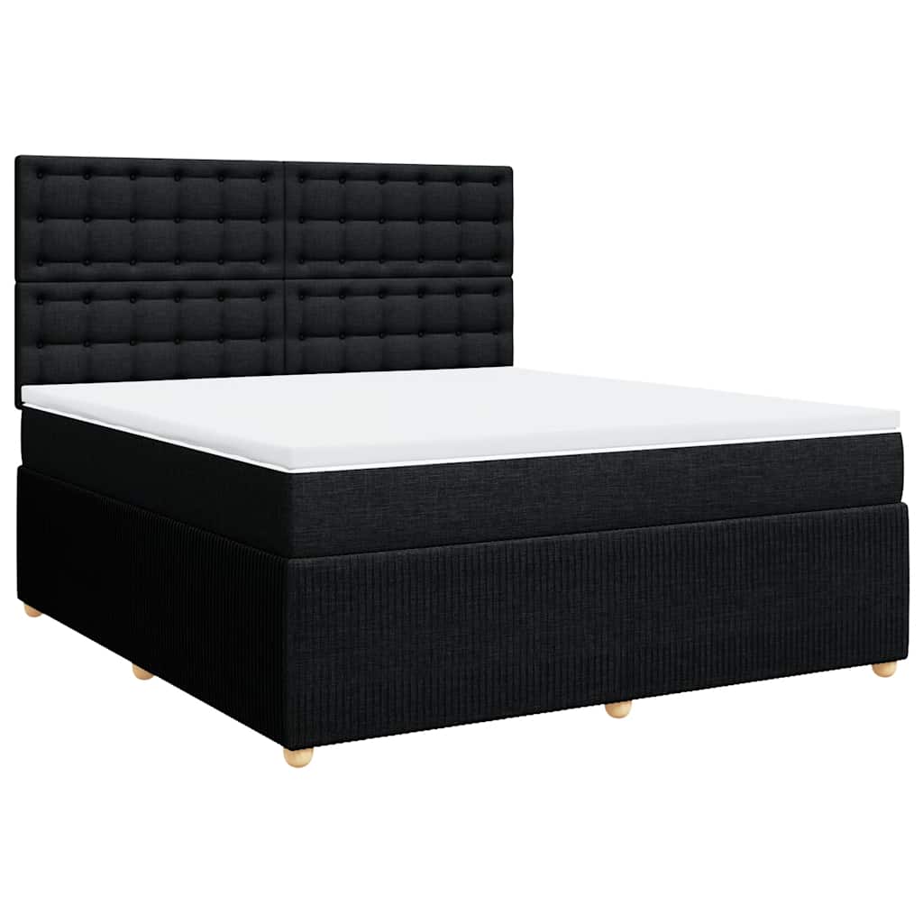 Thumbnail - vidaXL Boxspringbett mit Matratze Schwarz 180x200 cm Stoff