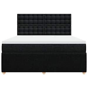 Box spring postel s matrací černá 180x200 cm textil - obrázek 6
