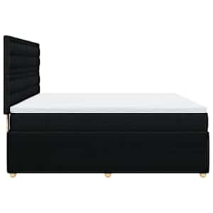 Box spring postel s matrací černá 180x200 cm textil - obrázek 7