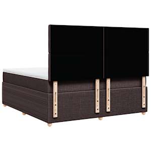 Box spring postel s matrací tmavě hnědá 180x200 cm textil - obrázek 8
