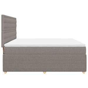Box spring postel s matrací taupe 180x200 cm textil - obrázek 7