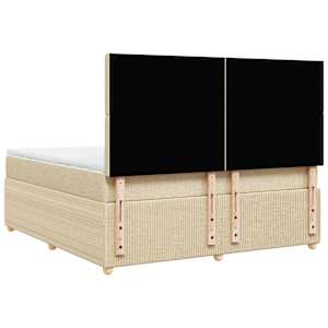 Box spring postel s matrací krémová 180x200 cm textil - obrázek 8