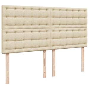 Box spring postel s matrací krémová 180x200 cm textil - obrázek 9