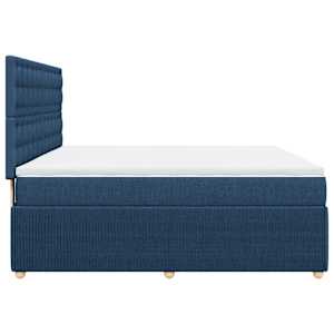 Box spring postel s matrací modrá 180x200 cm textil - obrázek 7