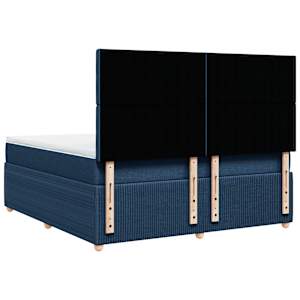 Box spring postel s matrací modrá 180x200 cm textil - obrázek 8