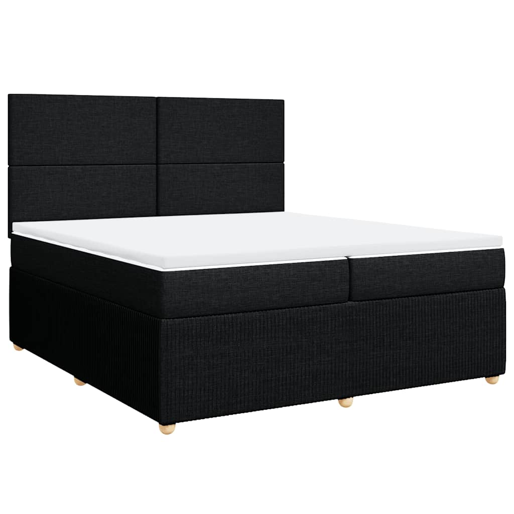 Thumbnail - vidaXL Boxspringbett mit Matratze Schwarz 200x200 cm Stoff