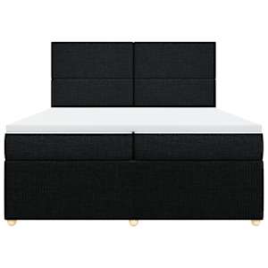 Box spring postel s matrací černá 200x200 cm textil - obrázek 6