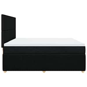 Box spring postel s matrací černá 200x200 cm textil - obrázek 7