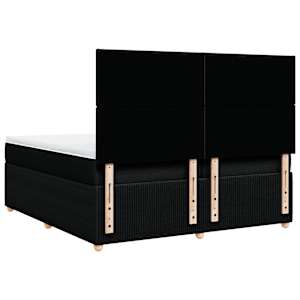 Box spring postel s matrací černá 200x200 cm textil - obrázek 8