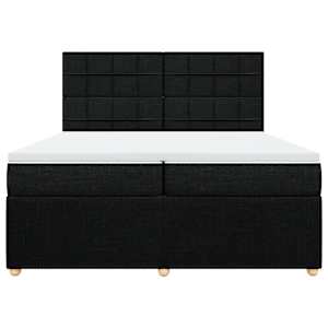 Box spring postel s matrací černá 200x200 cm textil - obrázek 6