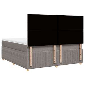 Box spring postel s matrací taupe 200x200 cm textil - obrázek 8