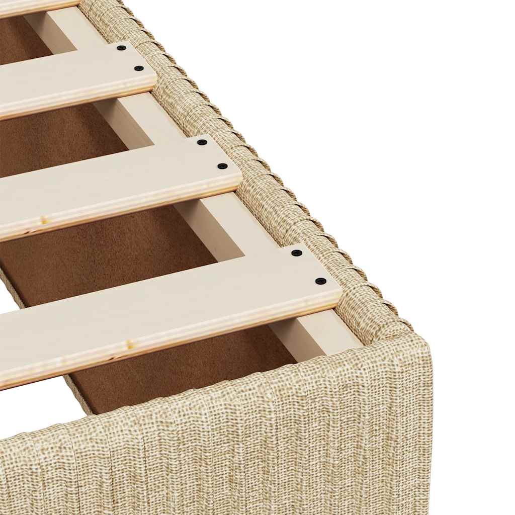 Box spring postel s matrací krémová 200x200 cm textil - obrázek 13