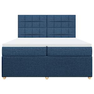 Box spring postel s matrací modrá 200x200 cm textil - obrázek 6