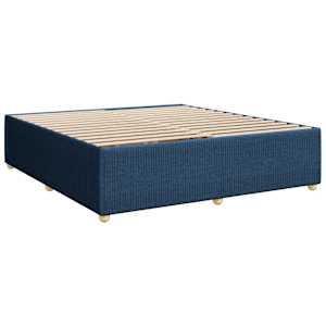 Box spring postel s matrací modrá 200x200 cm textil - obrázek 10