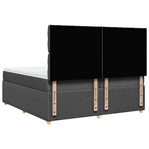 Box spring postel s matrací tmavě šedá 200x200 cm textil - obrázek 8