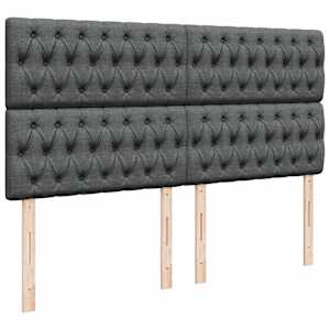 Box spring postel s matrací tmavě šedá 200x200 cm textil - obrázek 9