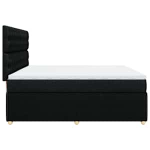 Box spring postel s matrací černá 200x200 cm textil - obrázek 7