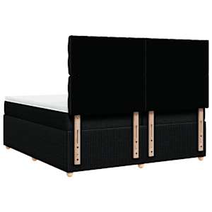 Box spring postel s matrací černá 200x200 cm textil - obrázek 8