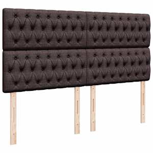 Box spring postel s matrací tmavě hnědá 200x200 cm textil - obrázek 9
