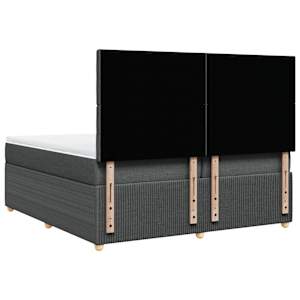 Box spring postel s matrací tmavě šedá 200x200 cm textil - obrázek 8