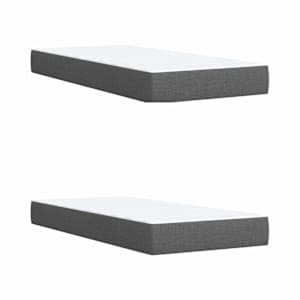 Box spring postel s matrací tmavě šedá 200x200 cm textil - obrázek 11