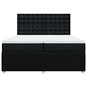 Box spring postel s matrací černá 200x200 cm textil - obrázek 6