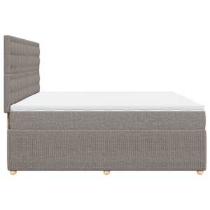 Box spring postel s matrací taupe 200x200 cm textil - obrázek 7