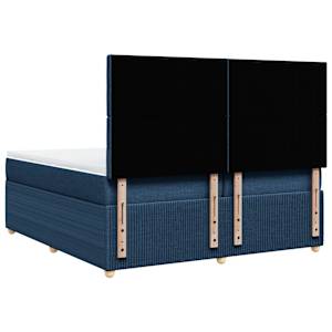 Box spring postel s matrací modrá 200x200 cm textil - obrázek 8