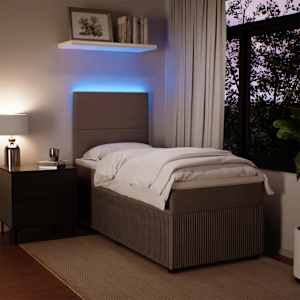 Box spring postel s matrací světle šedá 80 x 200 cm samet - obrázek 4