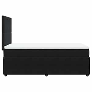 Box spring postel s matrací černá 80 x 200 cm samet - obrázek 7