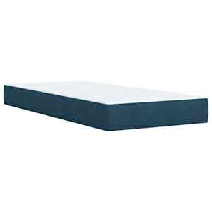 Box spring postel s matrací modrá 80 x 200 cm samet - obrázek 11