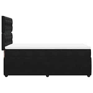 Box spring postel s matrací černá 80 x 200 cm samet - obrázek 7