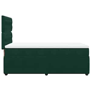 Box spring postel s matrací tmavě zelená 80 x 200 cm samet - obrázek 7