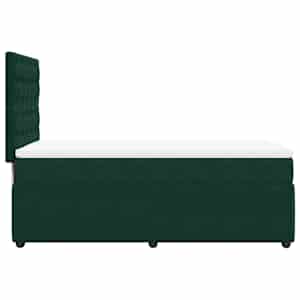 Box spring postel s matrací tmavě zelená 80 x 200 cm samet - obrázek 7