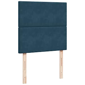 Box spring postel s matrací modrá 90 x 190 cm samet - obrázek 9