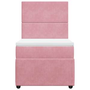 Box spring postel s matrací růžová 90x190 cm samet - obrázek 6