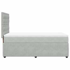 Box spring postel s matrací světle šedá 90x190 cm samet - obrázek 7
