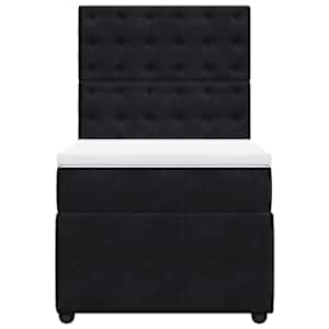Box spring postel s matrací černá 90x190 cm samet - obrázek 6