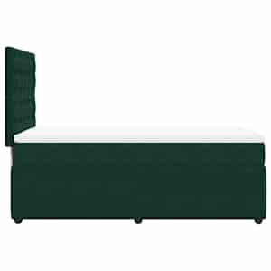 Box spring postel s matrací tmavě zelená 90x190 cm samet - obrázek 7