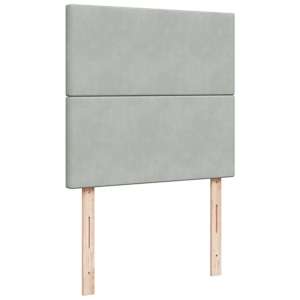 Box spring postel s matrací světle šedá 90x200 cm samet - obrázek 9