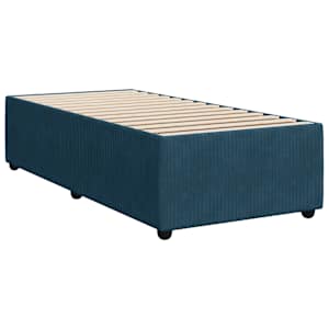 Box spring postel s matrací modrá 90 x 200 cm samet - obrázek 10