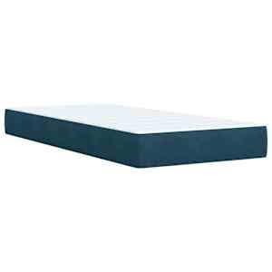 Box spring postel s matrací modrá 90 x 200 cm samet - obrázek 11