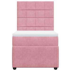 Box spring postel s matrací růžová 90x200 cm samet - obrázek 6