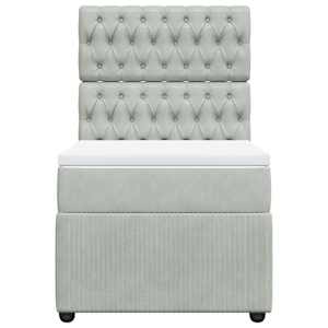 Box spring postel s matrací světle šedá 90x200 cm samet - obrázek 6
