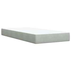 Box spring postel s matrací světle šedá 90x200 cm samet - obrázek 11