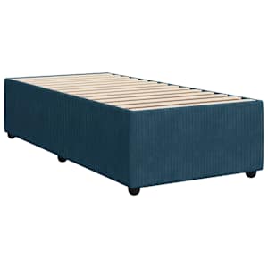 Box spring postel s matrací modrá 90 x 200 cm samet - obrázek 10
