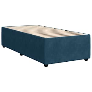 Box spring postel s matrací modrá 90 x 200 cm samet - obrázek 10